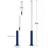 Street Light Pole Galvanised Steel | Parks, Tennis Courts