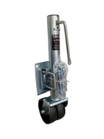 Trailer Jockey Wheel - Trailer Parts  - Jack With Rubber Dual Wheel -