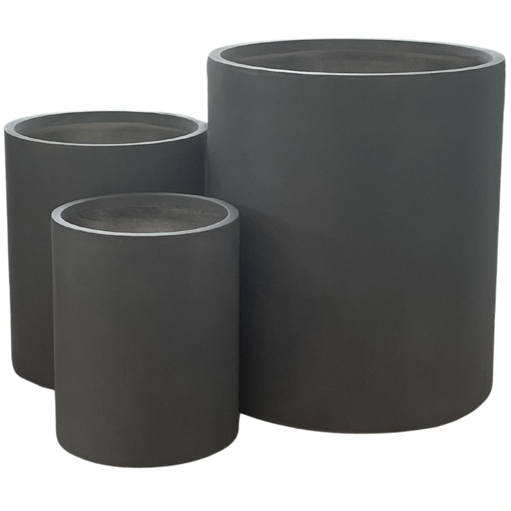 Fibre Clay Cylinder Large Outdoor Plant Pots