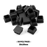 20x20MM - Square Plastic End Caps - 10PCS/50PCS - OzSupply - Hardware, Spare Parts, Accessories
