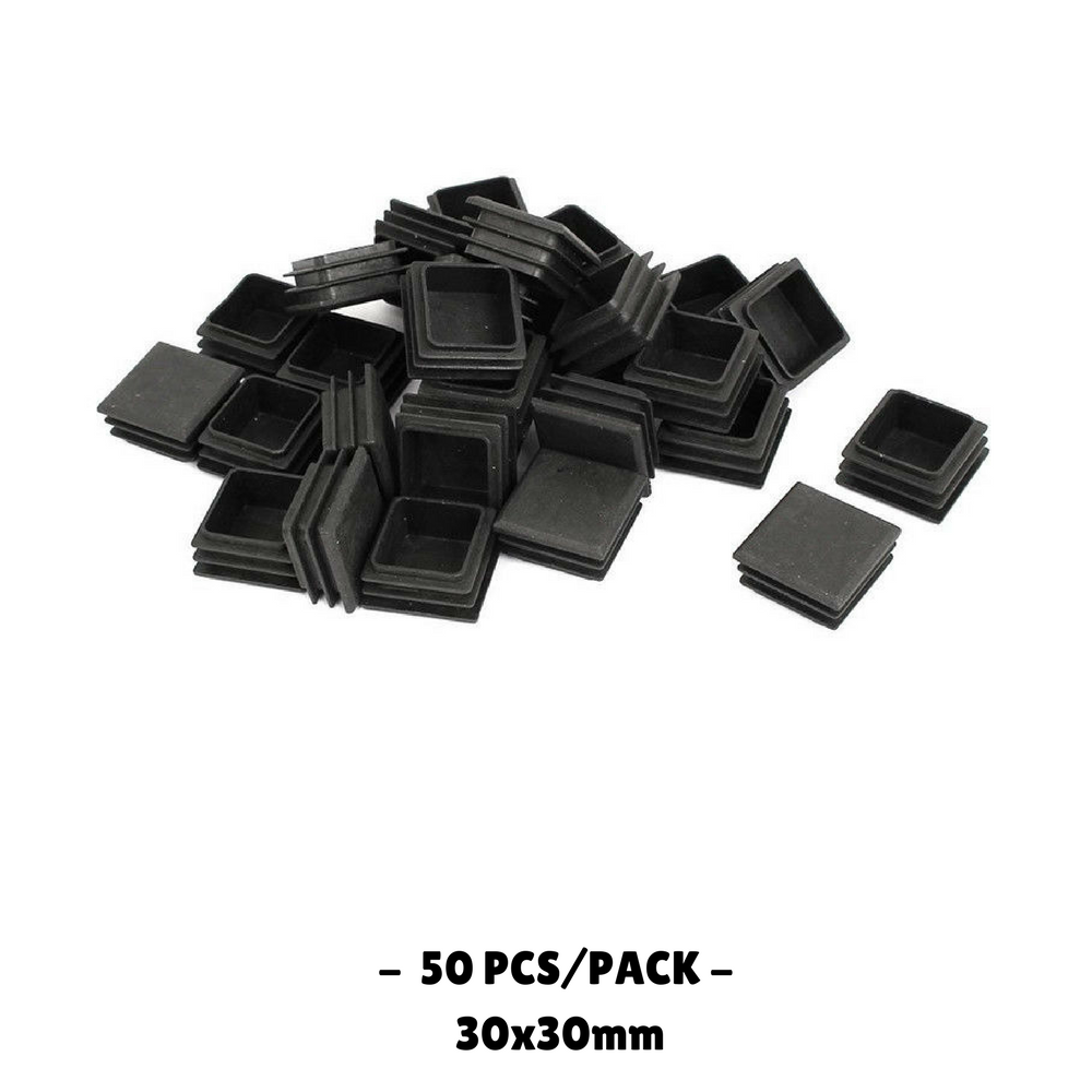 30x30MM - Square Plastic End Caps - 10PCS/50PCS - OzSupply - Hardware, Spare Parts, Accessories