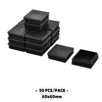 60x60MM - Square Plastic End Caps - 10PCS/50PCS - OzSupply - Hardware, Spare Parts, Accessories