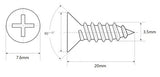 M3.5x20mm Self-Tapping Zinc Screws - 300PCS/500PCS/2000PCS - OzSupply - Hardware, Spare Parts, Accessories