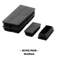 25x50MM - Rectangular Plastic End Caps - 10PCS/50PCS - OzSupply - Hardware, Spare Parts, Accessories