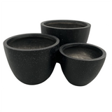 Large Outdoor Round Planter Pots - Black Egg Pots - OzSupply - Hardware, Spare Parts, Accessories