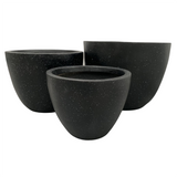 Large Outdoor Round Planter Pots - Black Egg Pots - OzSupply - Hardware, Spare Parts, Accessories