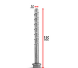 Fixed Fasteners OZM1215GB 12 x 150mm Hex Flange Galvanised Concrete Screw Bolts Anchor - OzSupply - Hardware, Spare Parts, Accessories