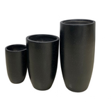 Round Large Tapered Black Tall Planters - OzSupply - Hardware, Spare Parts, Accessories
