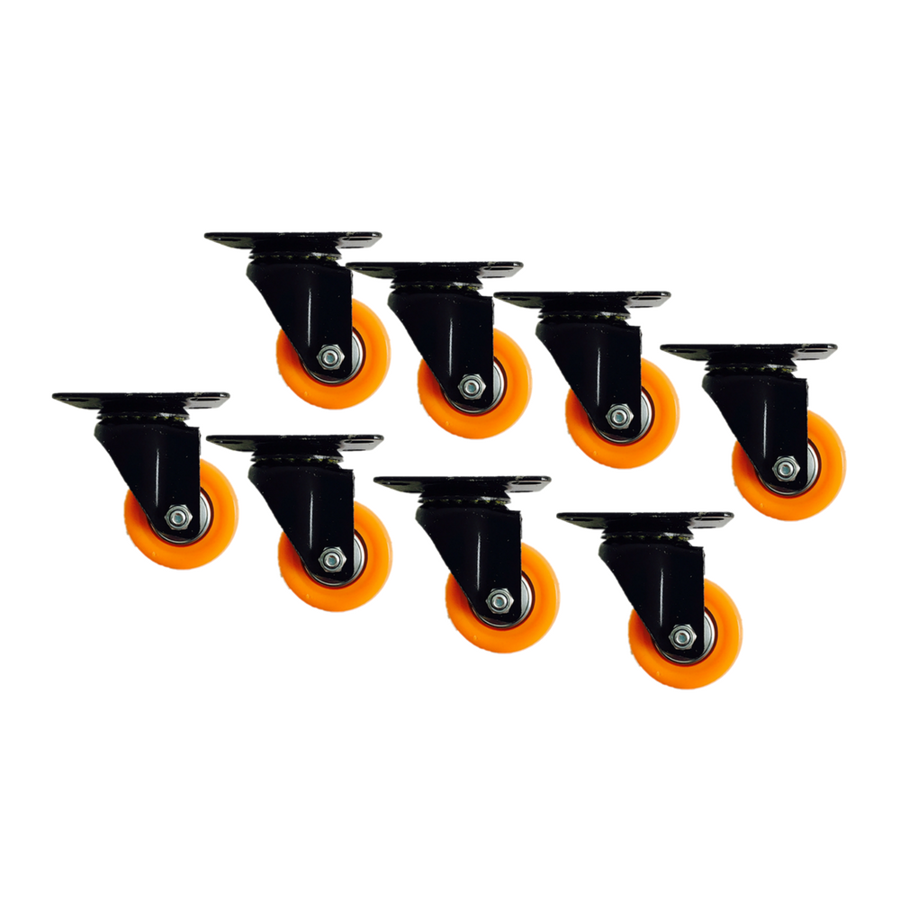 8PCS 2'' 50mm Castor Swivel Wheel Heavy Duty 400kg Load - OzSupply - Hardware, Spare Parts, Accessories