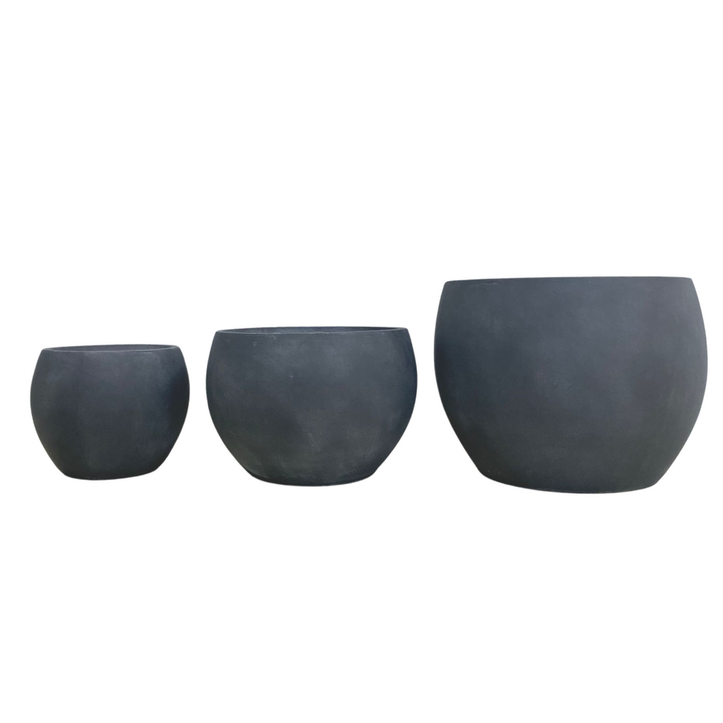 Large Outdoor Round Planter Pots - Grey Bowl Pots - OzSupply - Hardware, Spare Parts, Accessories