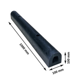 Loading Dock Bumpers 1000mm Rubber D-section - OzSupply - Hardware, Spare Parts, Accessories