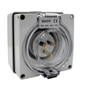 Weatherproof 250V 10AMP Caravan/Industrial Power Inlet - OzSupply - Hardware, Spare Parts, Accessories