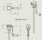 Trailer Jack Stand with Flange 2000lbs load - OzSupply - Hardware, Spare Parts, Accessories