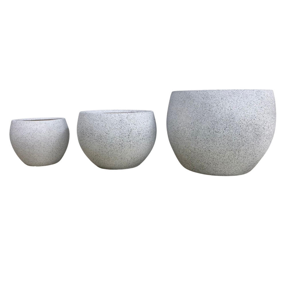 Large Outdoor Round Planter Pots - White Bowl Pots - OzSupply - Hardware, Spare Parts, Accessories