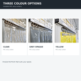 PVC Strip Curtains with Sliding Rail - 