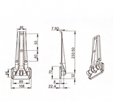 COOLROOM/FREEZER PLANE SURFACE MOUNT STAINLESS STEEL HINGE 1480