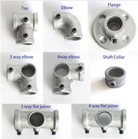 Key Clamp Fittings Tube  Pipe shelf brackets/connector 1/2