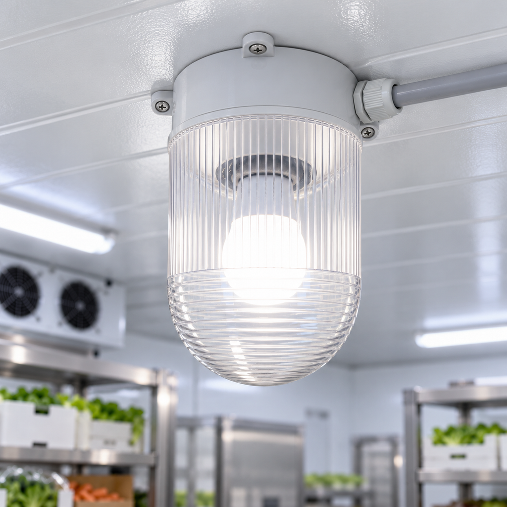 IP65 Weatherproof Coolroom Light with 5W E27 LED Globe