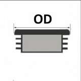 50x75MM - Rectangular Plastic End Caps - 10PCS/50PCS