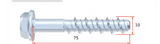 OZM1215GB Hex Flange Concrete Screw Bolt Anchor