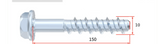 OZM1215GB Hex Flange Concrete Screw Bolt Anchor