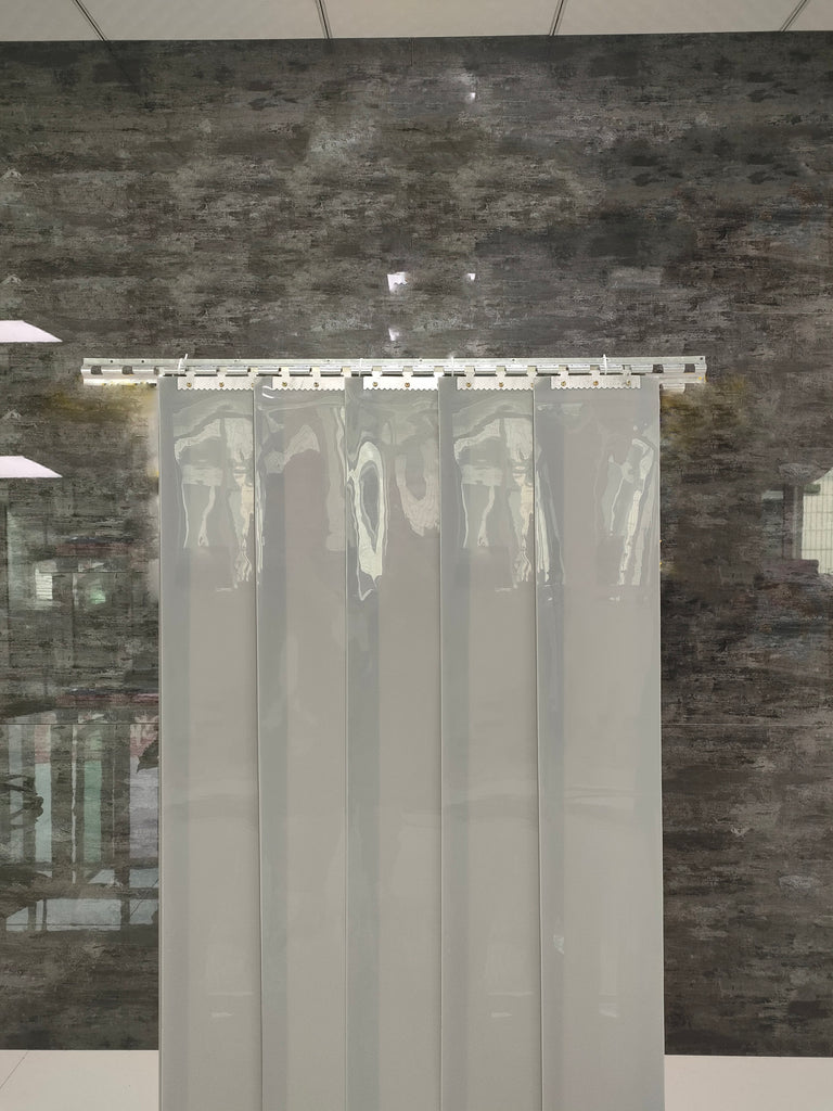 Heavy Duty Opaque Grey PVC Door Strip Curtain 1000x2000mmH