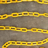 Safety Chain 6mm x 25m Plastic Roll - Yellow Warning
