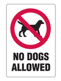 Prohibition Sign - No Dogs Allowed - OzSupply - Hardware, Spare Parts, Accessories