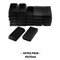 45x75MM - Rectangular Plastic End Caps - 10PCS/50PCS - OzSupply - Hardware, Spare Parts, Accessories