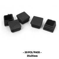 25x25MM - Square Plastic End Caps - 10PCS/50PCS - OzSupply - Hardware, Spare Parts, Accessories