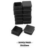 35x35MM - Square Plastic End Caps - 10PCS/50PCS - OzSupply - Hardware, Spare Parts, Accessories