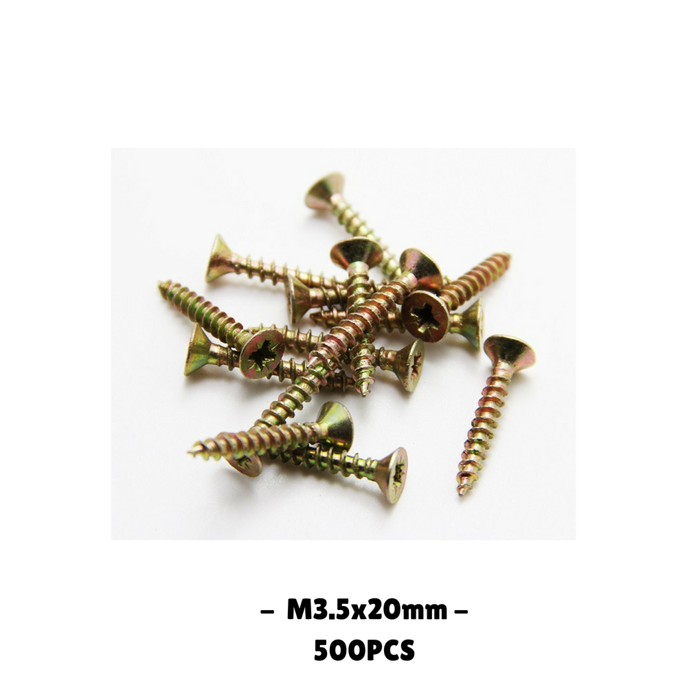 M3.5x20mm Self-Tapping Zinc Screws - 300PCS/500PCS/2000PCS - OzSupply - Hardware, Spare Parts, Accessories