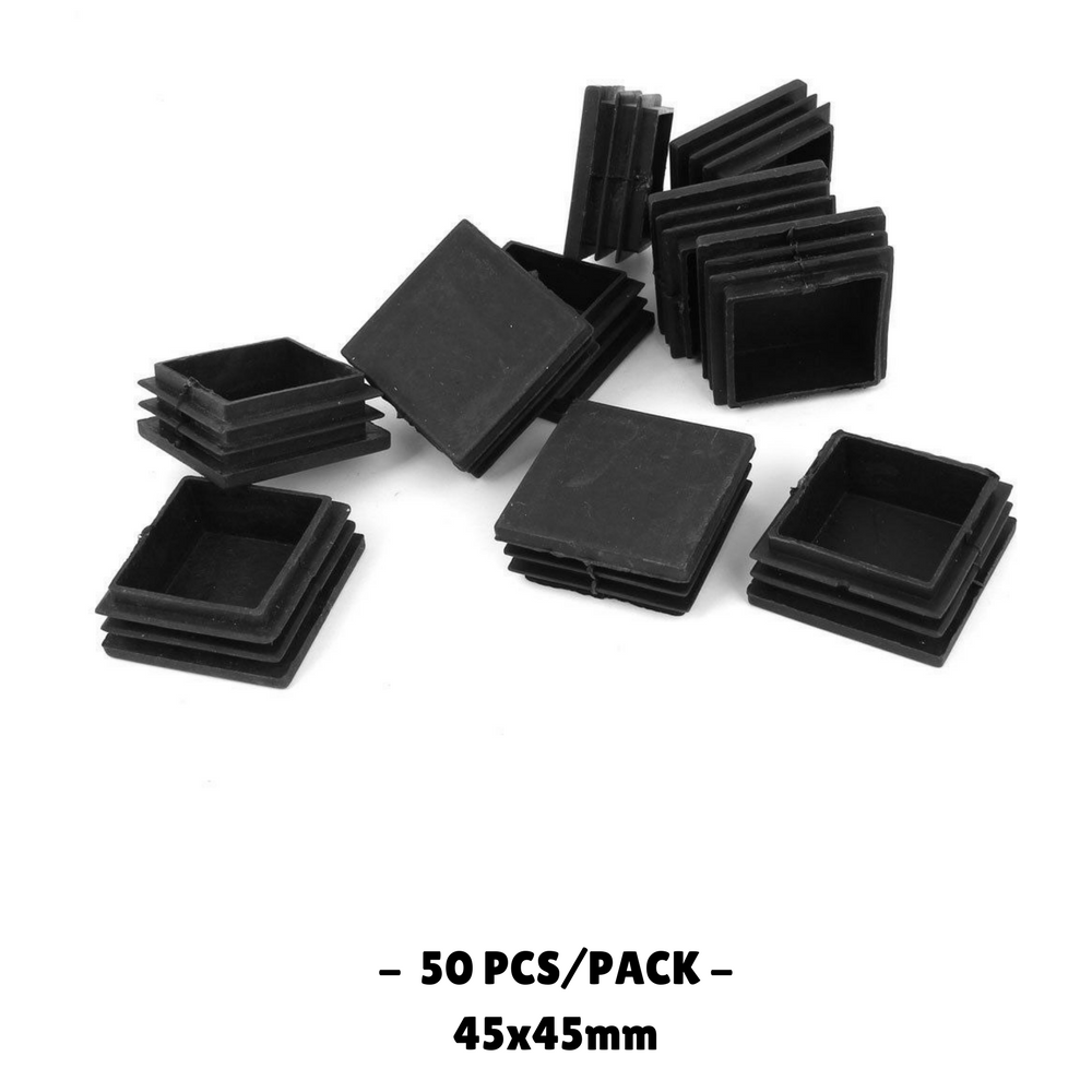 45x45MM Square Plastic End Caps 10PCS 50PCS