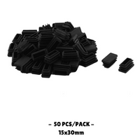 15x30MM - Rectangular Plastic End Caps - 10PCS/50PCS - OzSupply - Hardware, Spare Parts, Accessories