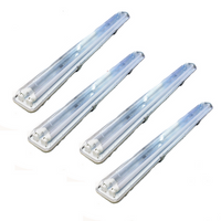 4x 1200mm Weatherproof IP65 LED Twin Tube Light Fittings - OzSupply - Hardware, Spare Parts, Accessories