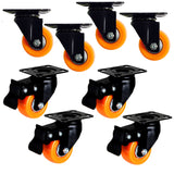 8 PCS 2" 50 mm heavy duty caster wheels 400 kg load 4 with brakes - OzSupply - Hardware, Spare Parts, Accessories