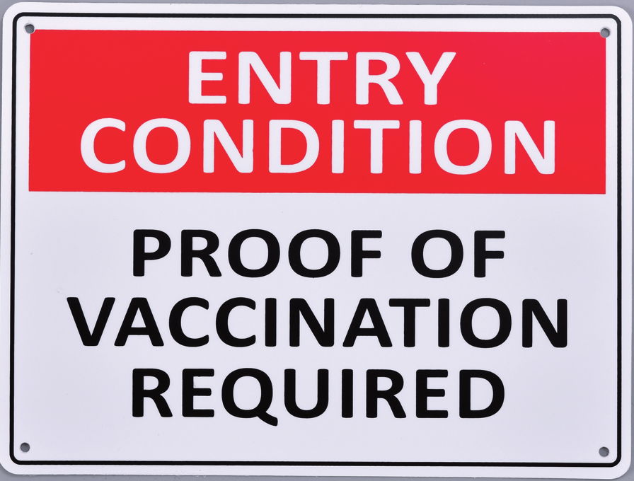 Entry Condition - Proof Of Vaccination Required - OzSupply - Hardware, Spare Parts, Accessories