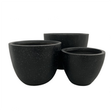 Large Outdoor Round Planter Pots - Black Egg Pots - OzSupply - Hardware, Spare Parts, Accessories