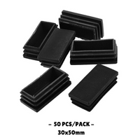 30x50MM - Rectangular Plastic End Caps - 10PCS/50PCS - OzSupply - Hardware, Spare Parts, Accessories