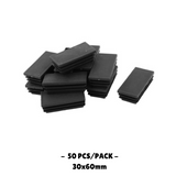 30x60MM - Rectangular Plastic End Caps - 10PCS/50PCS - OzSupply - Hardware, Spare Parts, Accessories