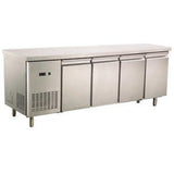 Commercial 4 Steel Door 450L Worktop Bench Refrigerator 304 Stainless Steel - OzSupply - Hardware, Spare Parts, Accessories