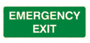 Emergency Exit -sign - OzSupply - Hardware, Spare Parts, Accessories