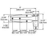 Commercial Self-Closing Cam-Rise Reversible Door Hinge FLUSH - 1230B - OzSupply - Hardware, Spare Parts, Accessories