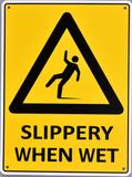 Warning Sign - Slippery When Wet - OzSupply - Hardware, Spare Parts, Accessories