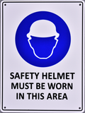 Mandatory Sign - Safety Helmet Must Be Worn in this Area - OzSupply - Hardware, Spare Parts, Accessories