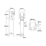 Coolroom/Freezer Flush Hydraulic Door Closer HS-2000 - OzSupply - Hardware, Spare Parts, Accessories