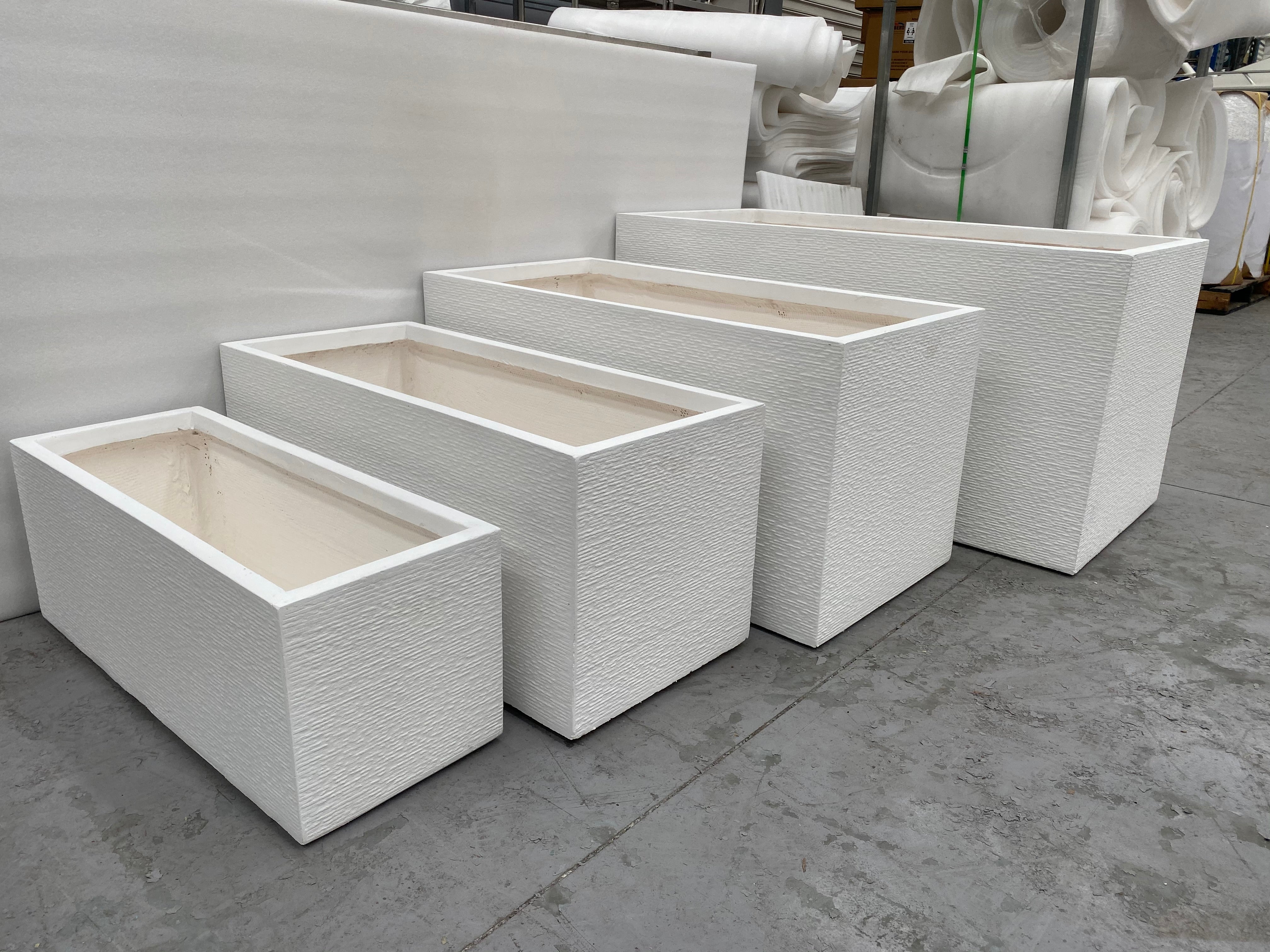 Large Outdoor Planters Rectangular Pvc Zinc Metal Black Planter Plant