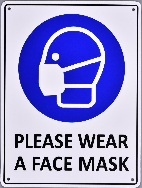 Covid Sign - Please Wear A Face Mask - OzSupply - Hardware, Spare Parts, Accessories