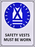 Mandatory Sign - Safety Vests Must Be Worn - OzSupply - Hardware, Spare Parts, Accessories