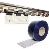 DIY OVERLAP STANDARD PVC Strip Door Curtain Kit - 50M Roll - 1000MM Bracket - OzSupply - Hardware, Spare Parts, Accessories